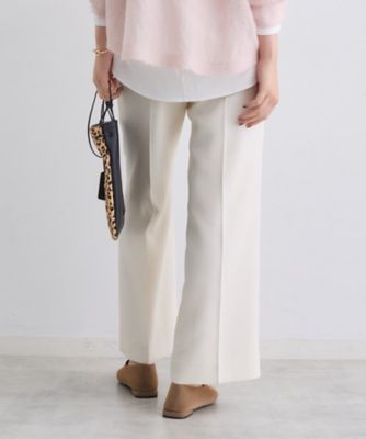 褒められパンツ／ウール調素材】ラメ混ワイドパンツ