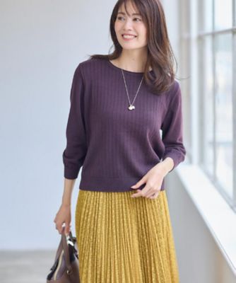 美品！ニット見え長袖ウェア WEB先行カラーあり／インナーにおすすめ◎／アンサンブル可