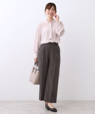 ランバンワイドパンツ☆新品 単品使いOK◎／セットアップ可】リラクシーメランジワイド