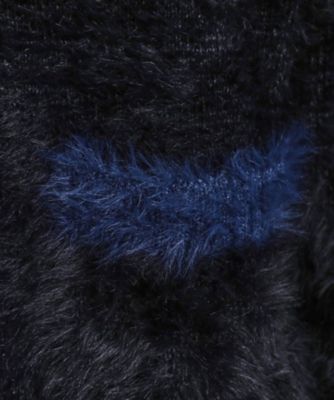 WEB限定】バイカラーフェザーニットカーディガン