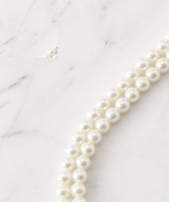 H505A ヴィンテージパールネックレス ロングネックレス☆美品 日本製】パールビーズロングネックレス(ネックレス) | re