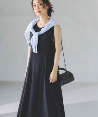 【SALE】【送料無料】INDIVI L (Women/大きいサイズ)/インディヴィL ノースリーブワンピース(2002528284) クロ019 ワンピース・ドレス【三越伊勢丹/公式】