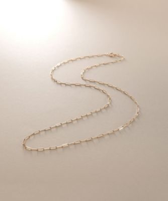 ＜COCOSHNIK (Women)＞Ｋ１０プリムケーブルチェーン　ネックレス（４３ｃｍ）（２００２５２８３２６）
