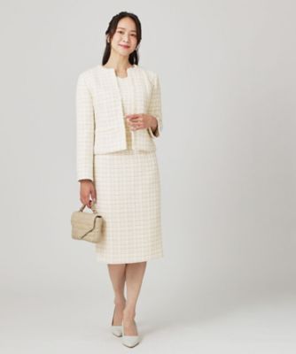 センスオブワンダーツイードワンピース　新品 日本製／セットアップ可】ファンシーツィードのワンピース