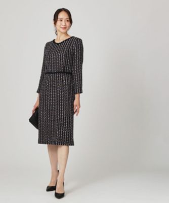 COUP DE CHANCE クードシャンス ファンシーツィードワンピース M COUP DE CHANCE クードシャンス ファンシーツィードワンピース M