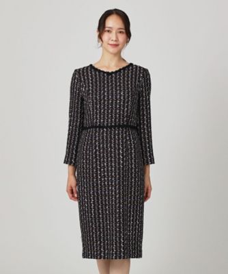 日本製／セットアップ可】ファンシーツィードのワンピース