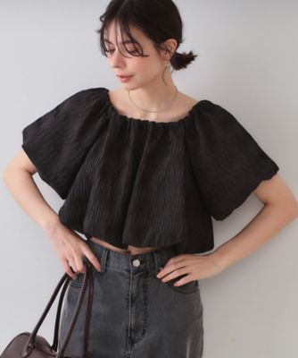 【SALE】OPAQUE.CLIP (Women)/オペークドットクリップ ふくれジャカードバルーンブラウス(2002528626) クロ019 トップス【三越伊勢丹/公式】