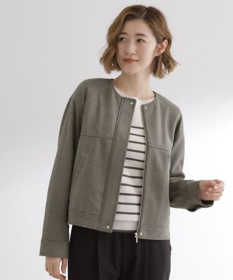 ＜GROVE (Women)＞日常を華やかにするスエード調ブルゾン（２００２５２８６９４）