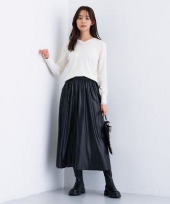 洗える／毛玉になりにくい】エクストラファインウール Vネックニット