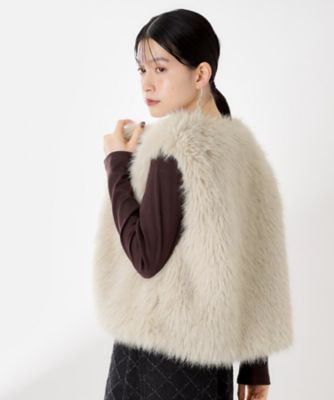 フェイクファーベスト（2002528822） | THE SHOP TK