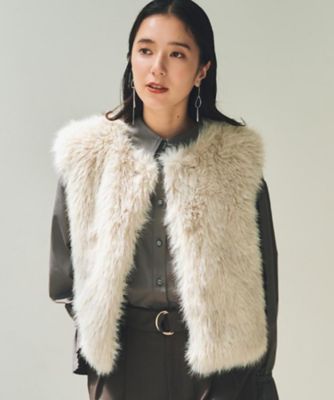 us 三軒茶屋　フェイクファーベスト（サイズ38） us三軒茶屋 ファーベスト サイズ38（L）