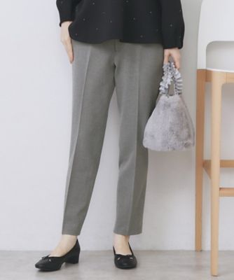 ＜index (Women)＞ウォームストレッチテーパードパンツ【洗濯機ＯＫ／防シワ／吸湿発熱】《ＸＳ～３Ｌ》（２００２５２８８７２）