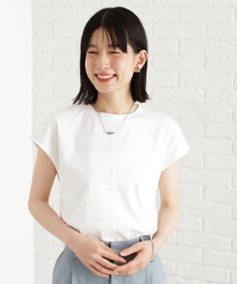 ＜THE SHOP TK (Women)＞合皮パイピングフレンチＴシャツ【洗える】（２００２５２８８９１）