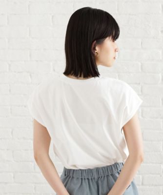 合皮パイピングフレンチＴシャツ【洗える】（２００２５２８８９１）