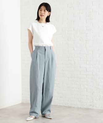 合皮パイピングフレンチＴシャツ【洗える】（２００２５２８８９１）