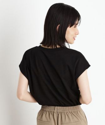 合皮パイピングフレンチＴシャツ【洗える】（２００２５２８８９１）