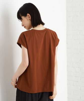 合皮パイピングフレンチＴシャツ【洗える】（２００２５２８８９１）