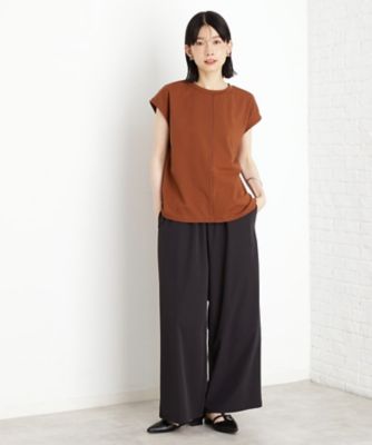 合皮パイピングフレンチＴシャツ【洗える】（２００２５２８８９１）