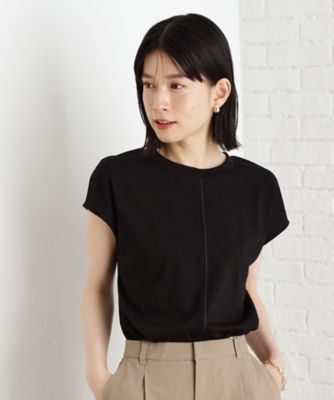 合皮パイピングフレンチＴシャツ【洗える】（２００２５２８８９１）