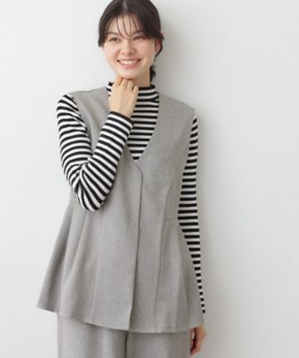 2点セット／ウエストゴム／洗える】ツイストクロスセットアップ