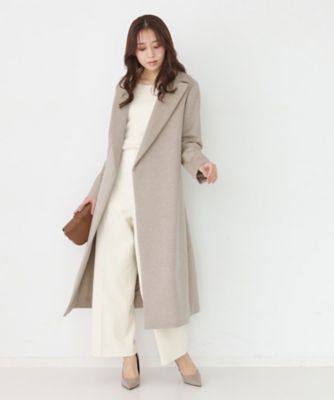 カシミヤ100％／日本製】ロングガウンコート（2002528918