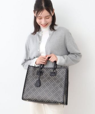 ＜LAURA ASHLEY＞【牛革／ショルダーベルト付き／Ｌサイズ】ミスタージョーンズ柄　バック（２００２５２９１２５）