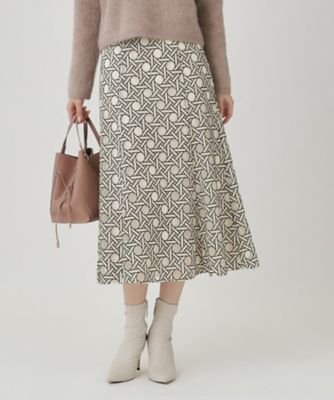 日本製】シアー刺繍のフレアスカート（2002529195