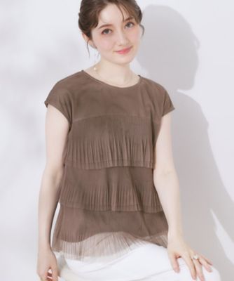 マシンウォッシャブル・大人可愛い】チュールプリーツチュニック