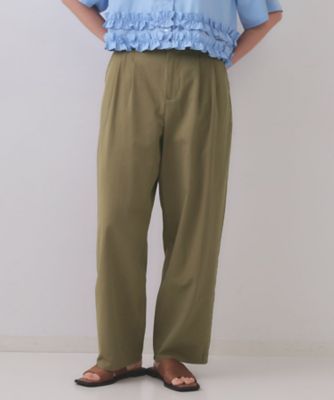 【SALE】OPAQUE.CLIP (Women)/オペークドットクリップ カーブタックパンツ(2002529649) カーキ027 パンツ・ズボン【三越伊勢丹/公式】