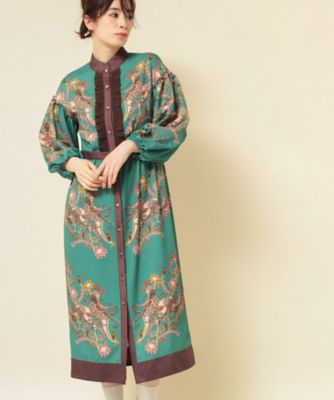 ＜SUNAUNA (Women)＞【ＣＯＬＬＥＣＴＩＯＮ　ＬＩＮＥ】オリエンタルパネル柄ワンピース（２００２５２９７０２）