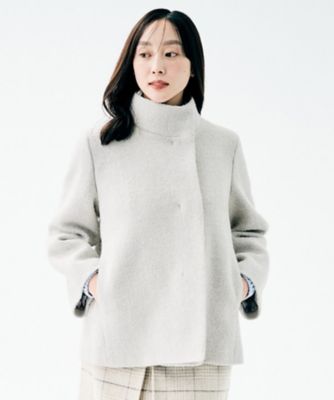 ＜UNTITLED (Women)＞【エレガント／ミディアウター】ミックスヘリンボンコート（２００２５２９８７７）