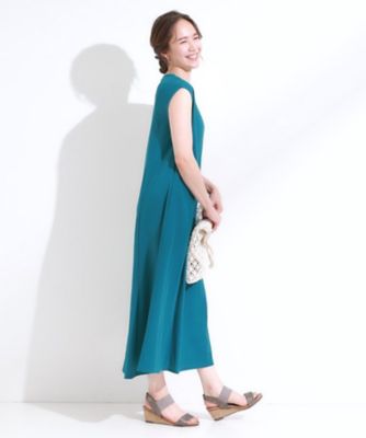 【Ｓ－ＬＬ／ひんやり】切替ラインですっきりと　１枚で着られるロングワンピース（２００２５２９８８１）