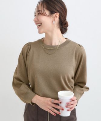【洗濯機可／Ｓ－ＬＬ】さらっとタッチ　ボリューム８分袖ニット（２００２５２９９３４）