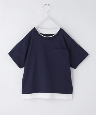 【１１０－１６０】ダブル衿半袖Ｔシャツ（２００２５２９９８８）