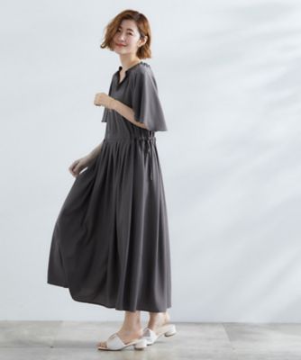 晴れの日も雨の日も】撥水エアリーフレアスリーブワンピース