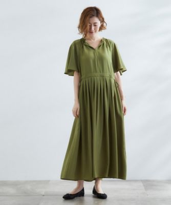 1回着用◎BURBERRY フレアスリーブ ワンピース 晴れの日も雨の日も】撥水エアリーフレアスリーブワンピース