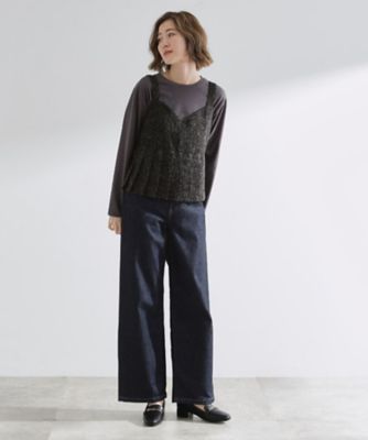 2点SET／体型カバー】夏から秋まで着まわせる！プリーツビスチェ