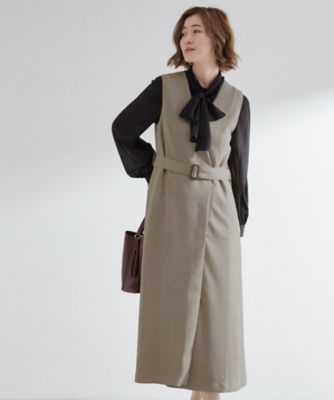 GROVE (Women)/グローブ スウェード調ジレワンピース(2002530110) ベージュ054 ワンピース・ドレス【三越伊勢丹/公式】