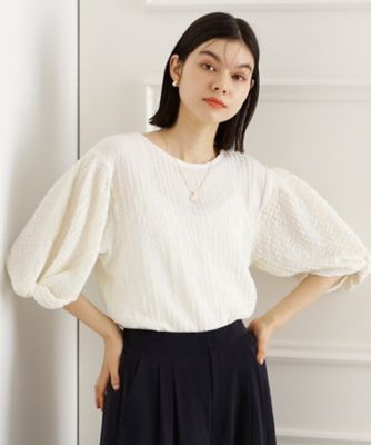 THE SHOP TK (Women)/ザショップティーケー ポコポコ袖タックプルオーバー【体型カバー/洗濯機OK】(2002530117)