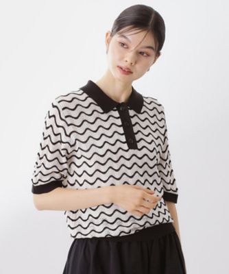 ぽっさん 再入荷】柄アソートポロニットシャツ【洗濯機OK