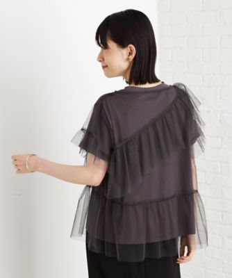 【セットアイテム】チュール×ロゴＴシャツ／洗える（２００２５３０１２１）