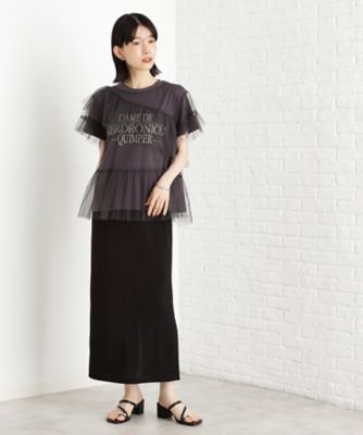 【セットアイテム】チュール×ロゴＴシャツ／洗える（２００２５３０１２１）