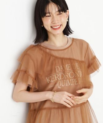 【セットアイテム】チュール×ロゴＴシャツ／洗える（２００２５３０１２１）
