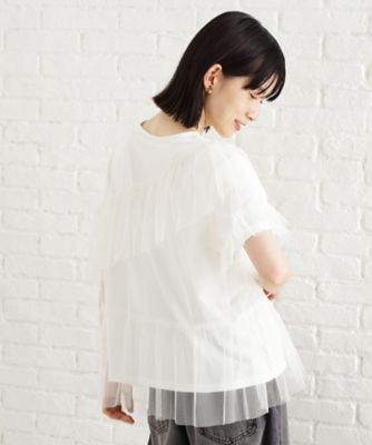 【セットアイテム】チュール×ロゴＴシャツ／洗える（２００２５３０１２１）