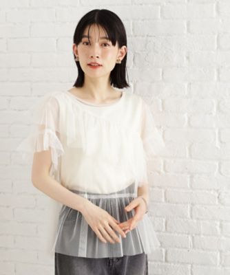 【セットアイテム】チュール×ロゴＴシャツ／洗える（２００２５３０１２１）