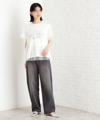 【セットアイテム】チュール×ロゴＴシャツ／洗える（２００２５３０１２１）
