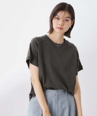 【SALE】THE SHOP TK (Women)/ザショップティーケー ラグランスリーブTシャツ【洗濯機OK/UVケア】(2002530152) クロ018 トップス【三越伊勢丹/公式】