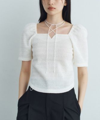 CODE A (Women)/コードエー gather puff jersey tops(2002530194)