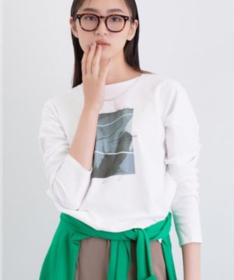 ＜INDIVI (Women)＞【接触冷感／ＵＶケア】プリントフォトロングＴシャツ（２００２５３０３３６）