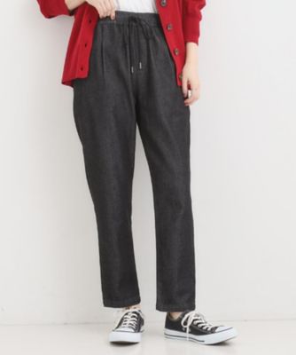 【SALE】SHOO LA RUE (Women)/シューラルー【SS-LL/美脚シルエット】デニムイージーテーパードパンツ(2002530614) クロ019 パンツ・ズボン【三越伊勢丹/公式】